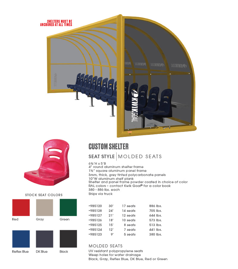 Custom Shelter Molded Seats