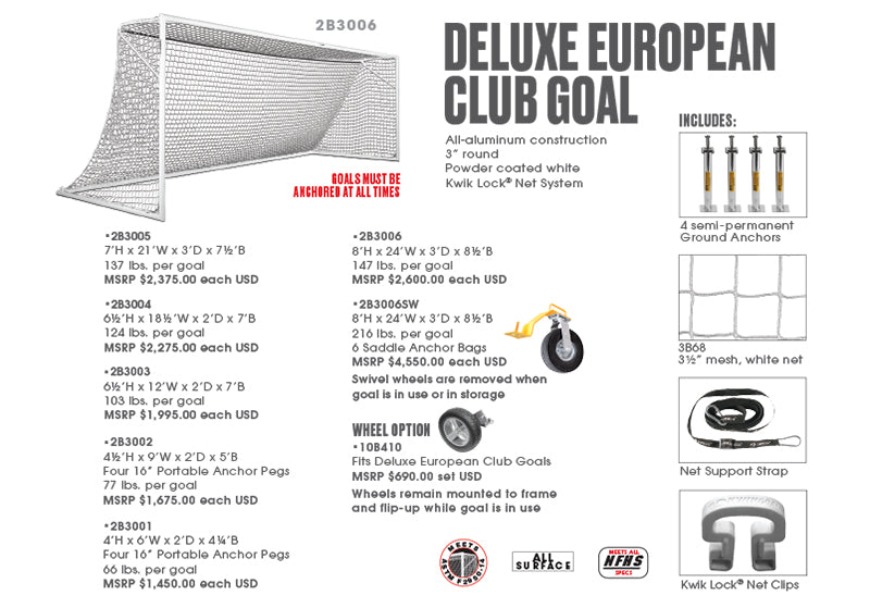 Deluxe European Club Goal